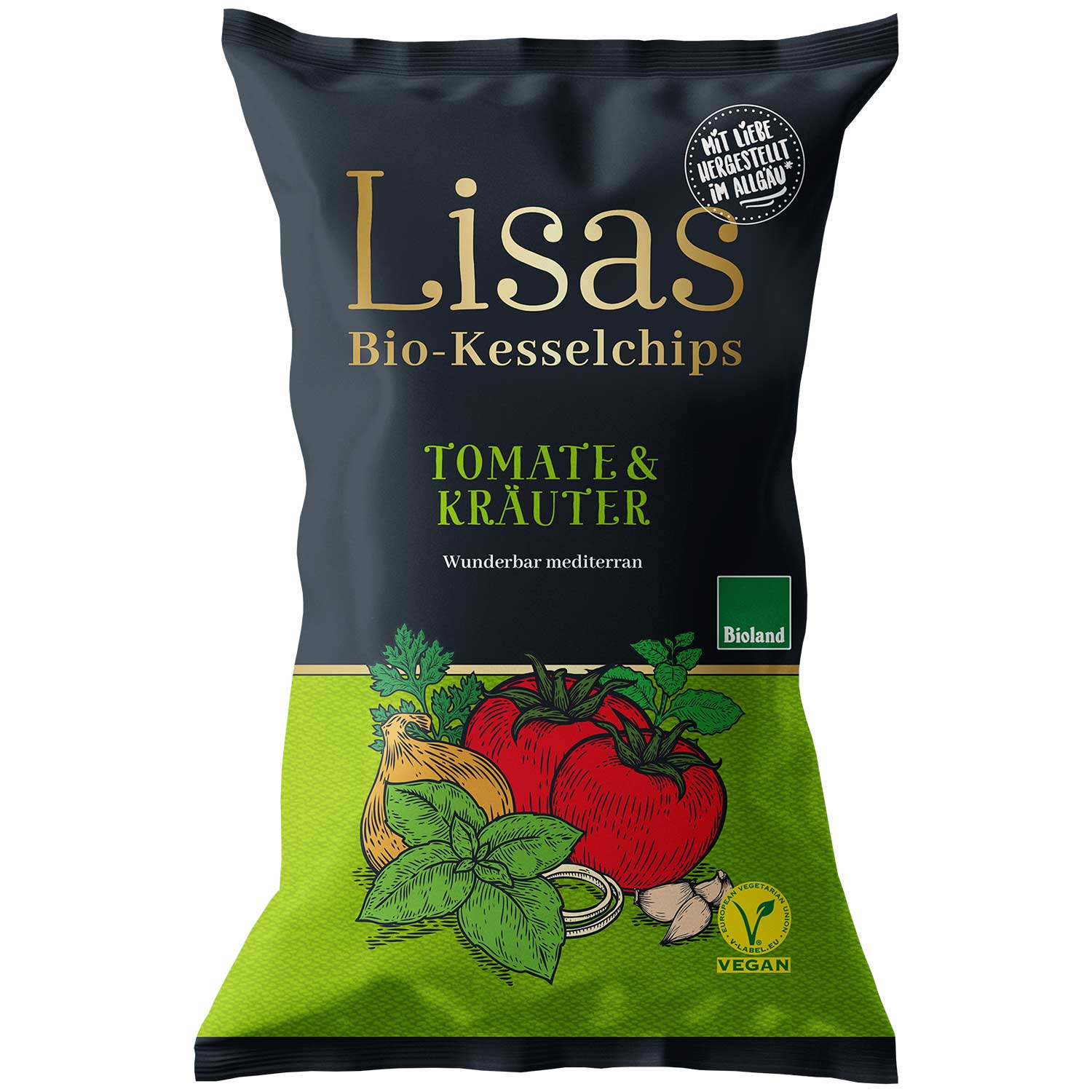 Lisas Bio-Kesselchips Tomate & Kräuter 50g
