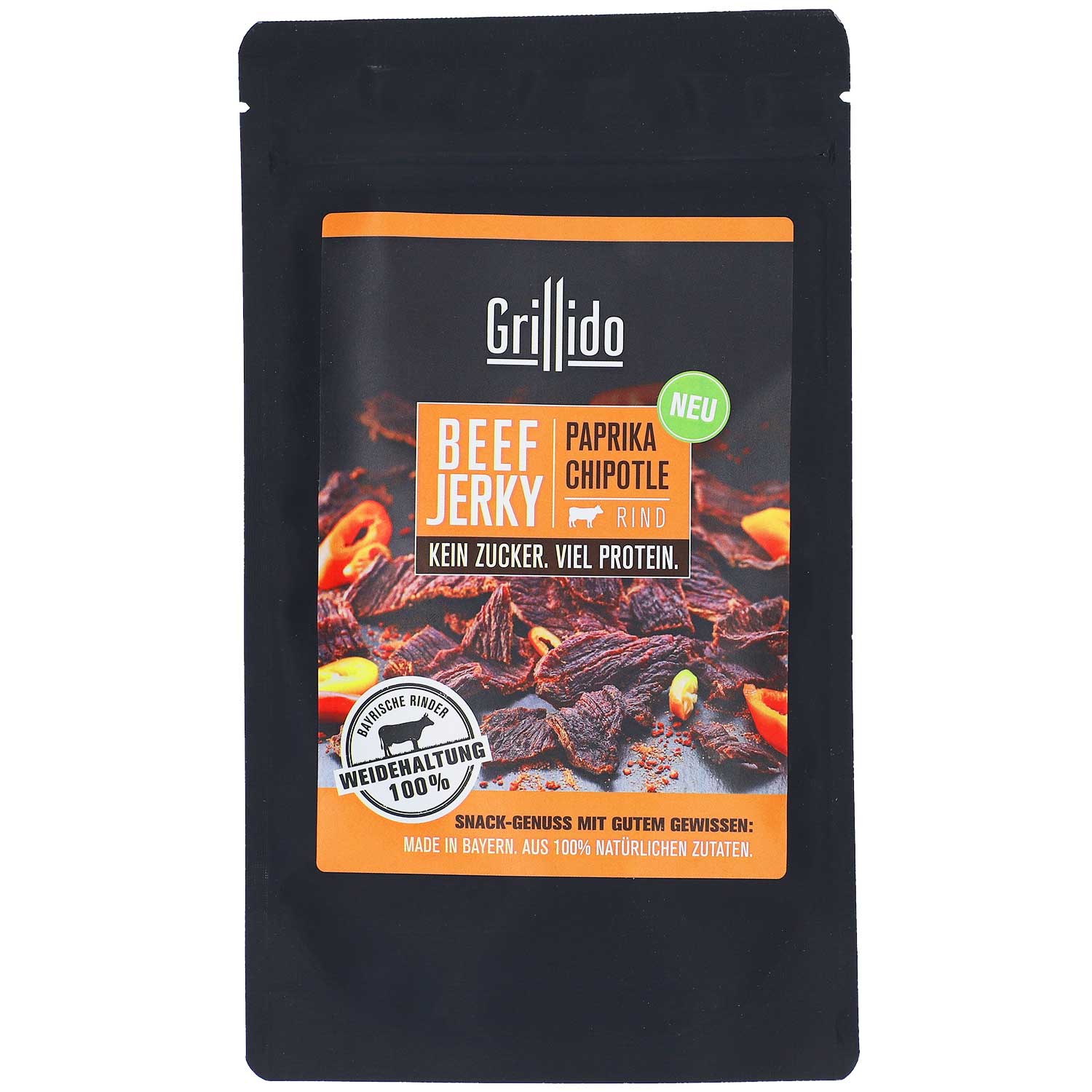 Grillido Beef Jerky Paprika Chipotle 30g