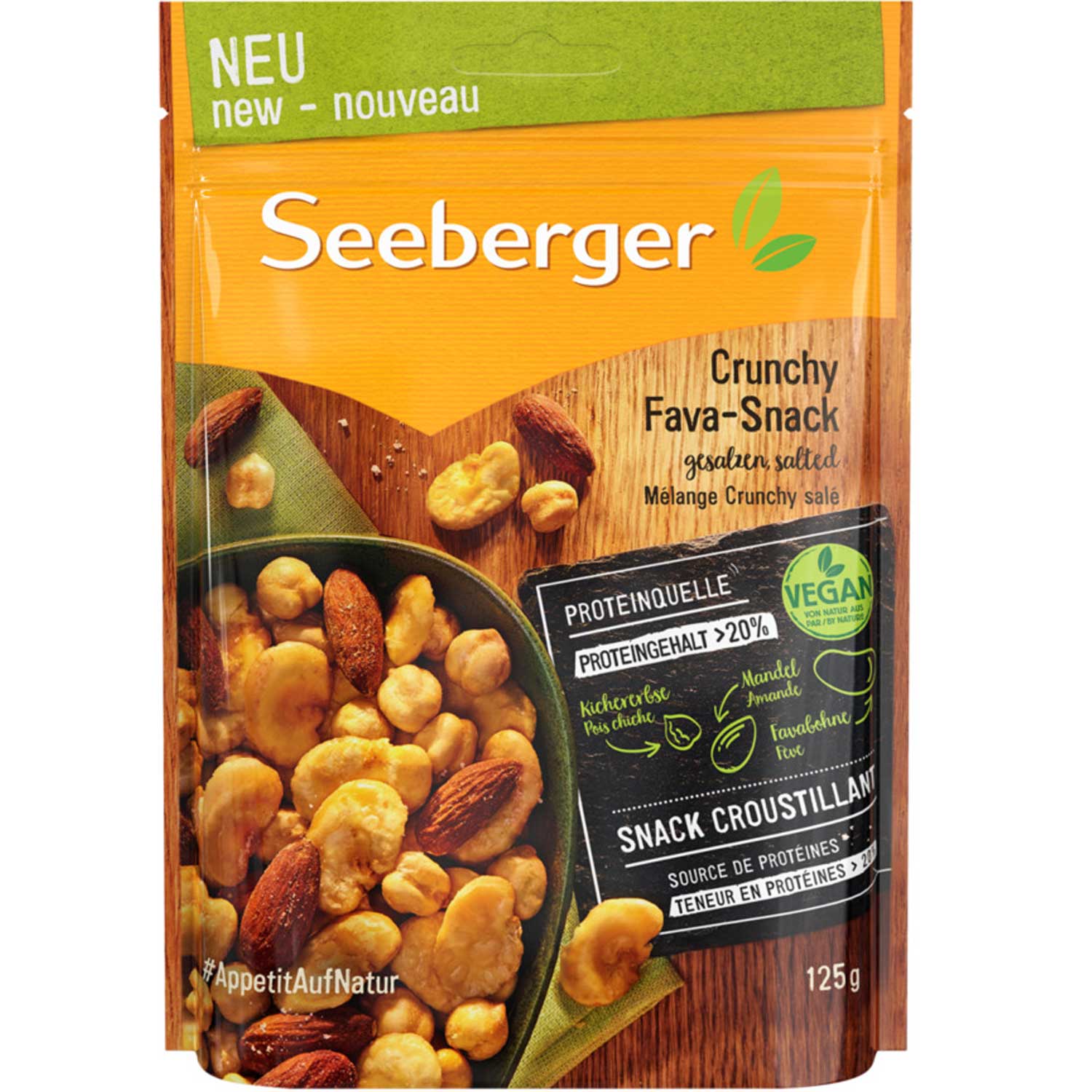 Seeberger Crunchy Fava-Snack gesalzen 125g