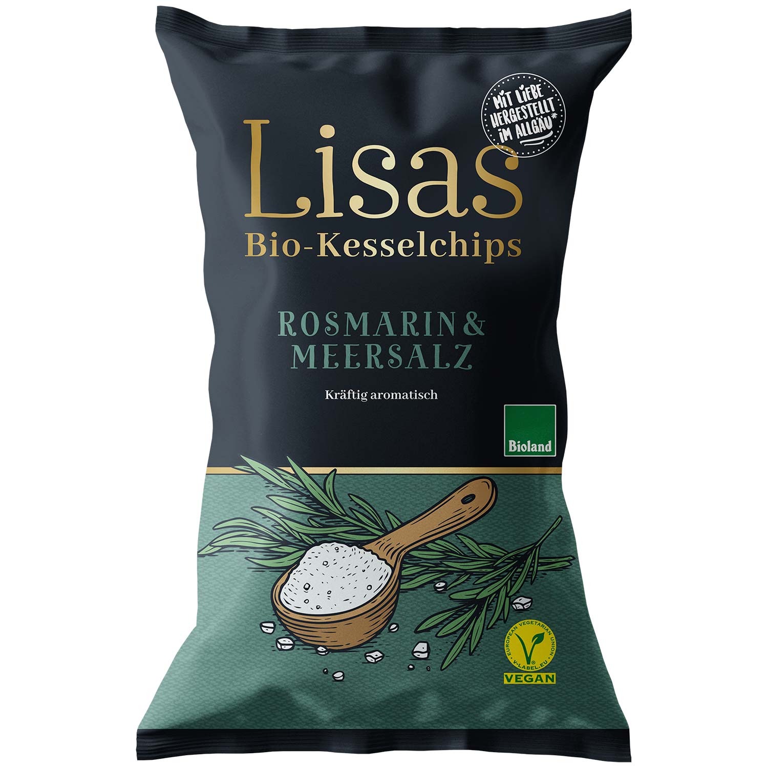 Lisas Bio-Kesselchips Rosmarin & Meersalz 125g