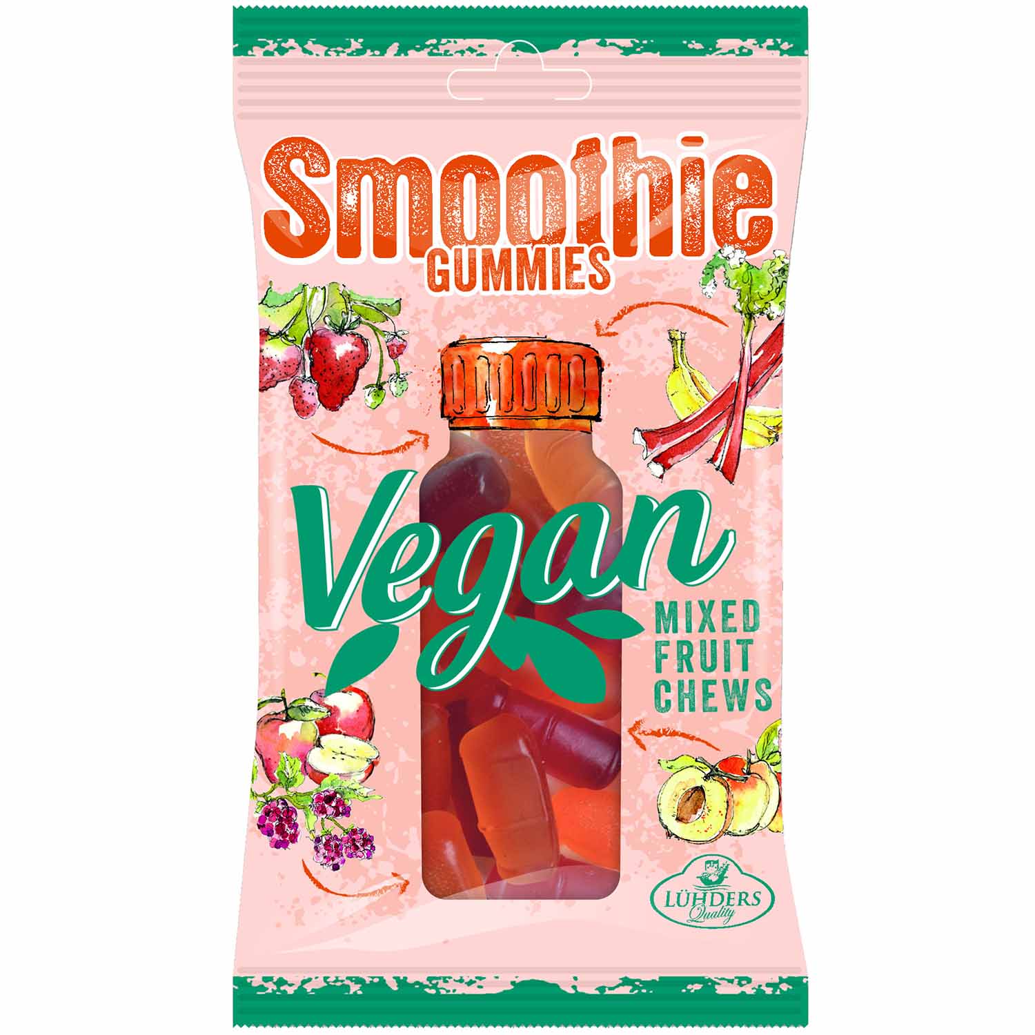 Lühders Vegan Smoothie Gummies Melba-Ruby 80g