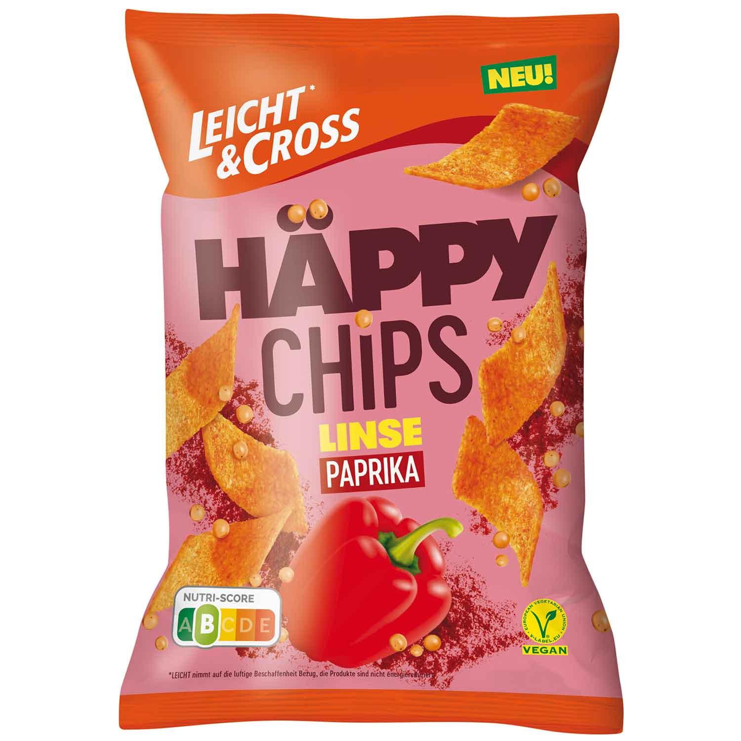 Leicht & Cross Häppy Chips Linse Paprika 90g