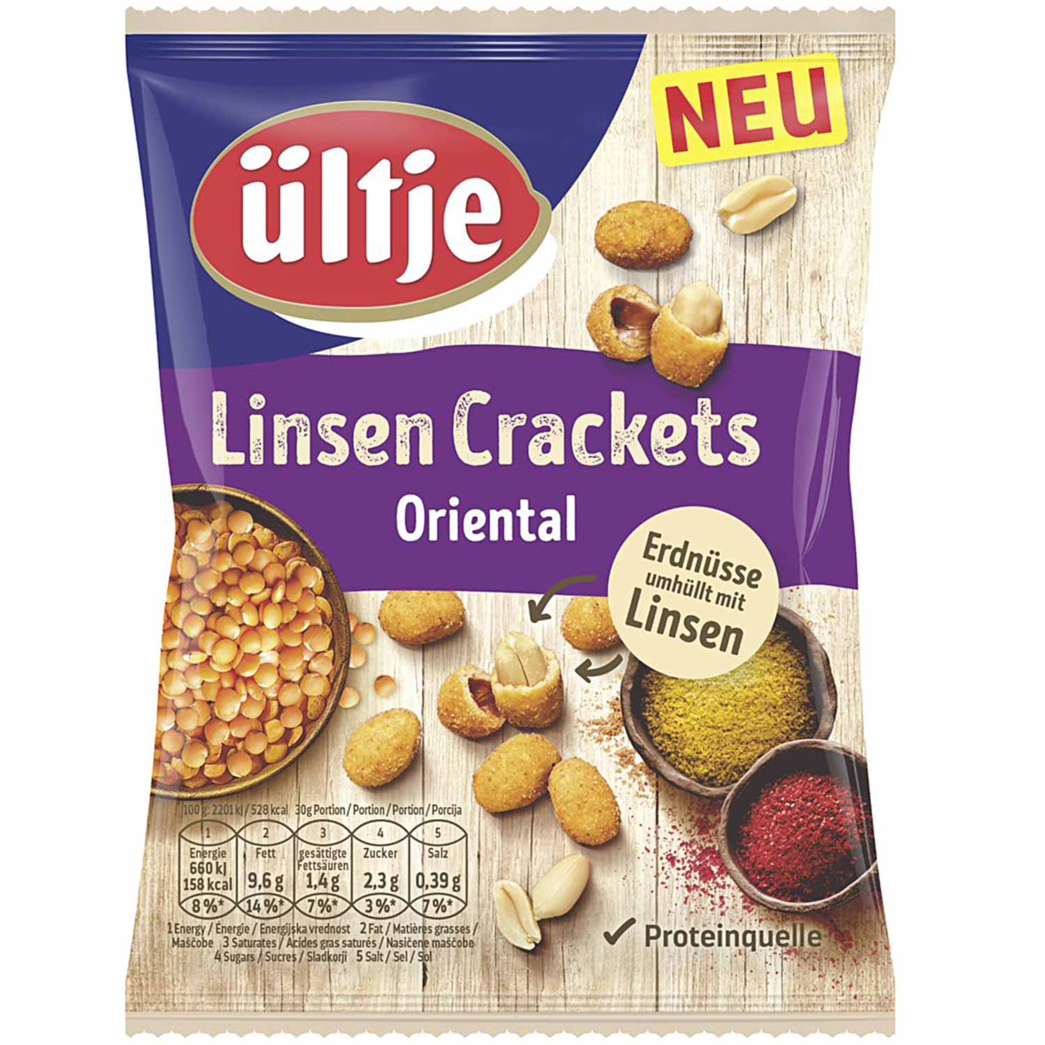 ültje Linsen Crackets Oriental 110g