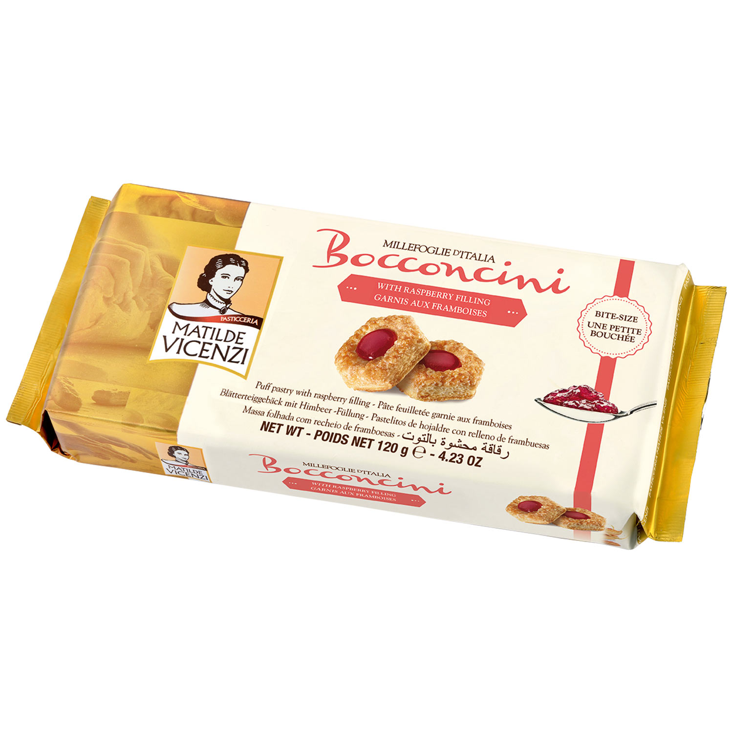 Matilde Vicenzi Millefoglie D'Italia Bocconcini Raspberry Filling 120g