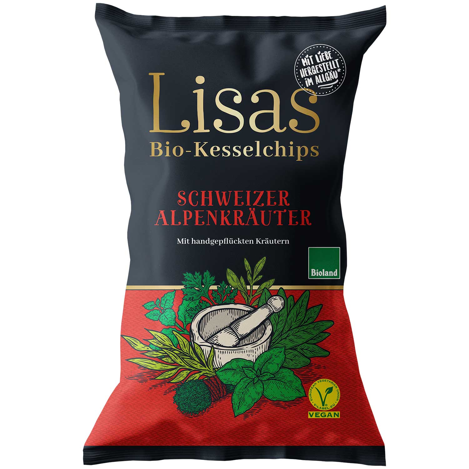 Lisas Bio-Kesselchips Schweizer Alpenkräuter 125g
