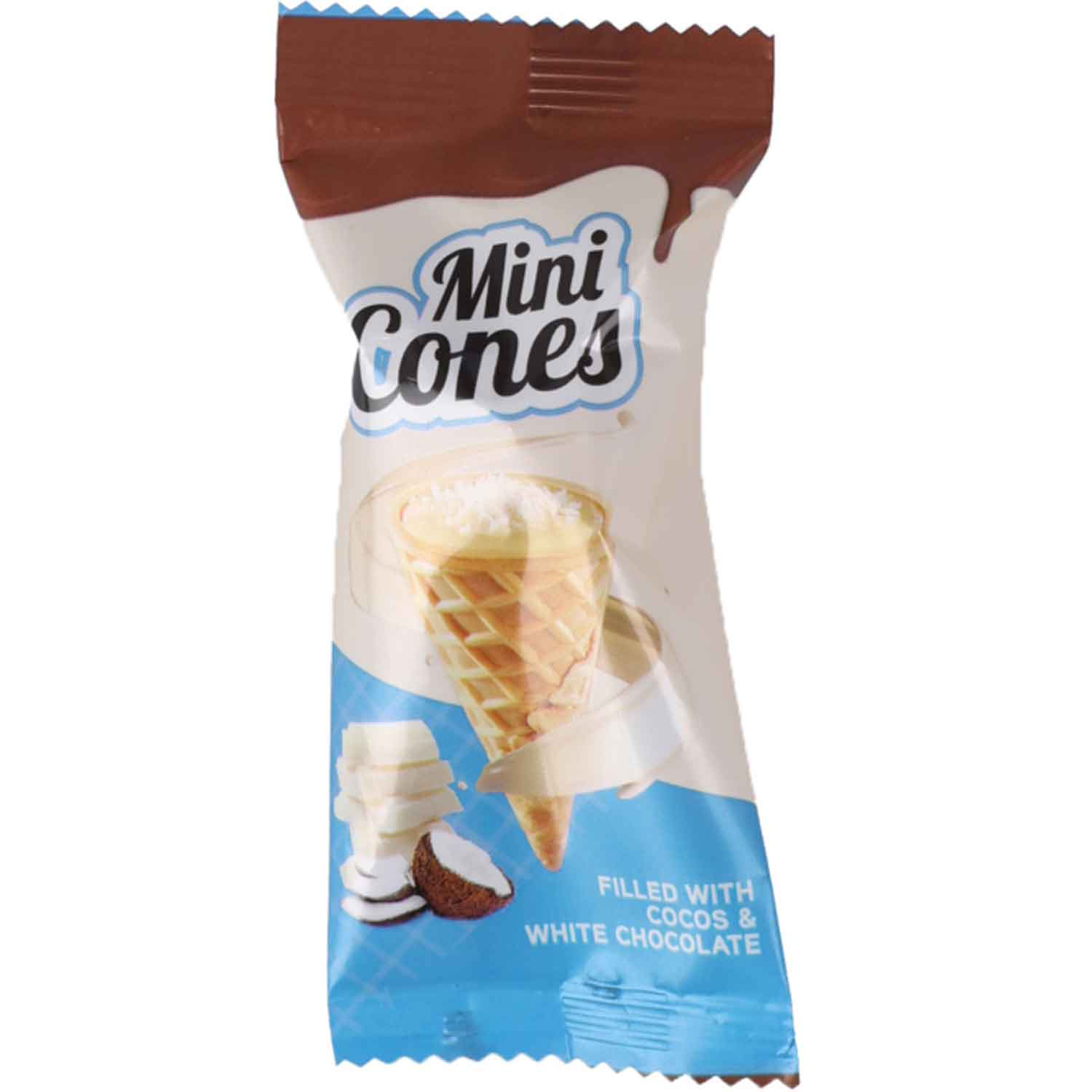 Becky's Mini Cones Cocos & White Chocolate 18er