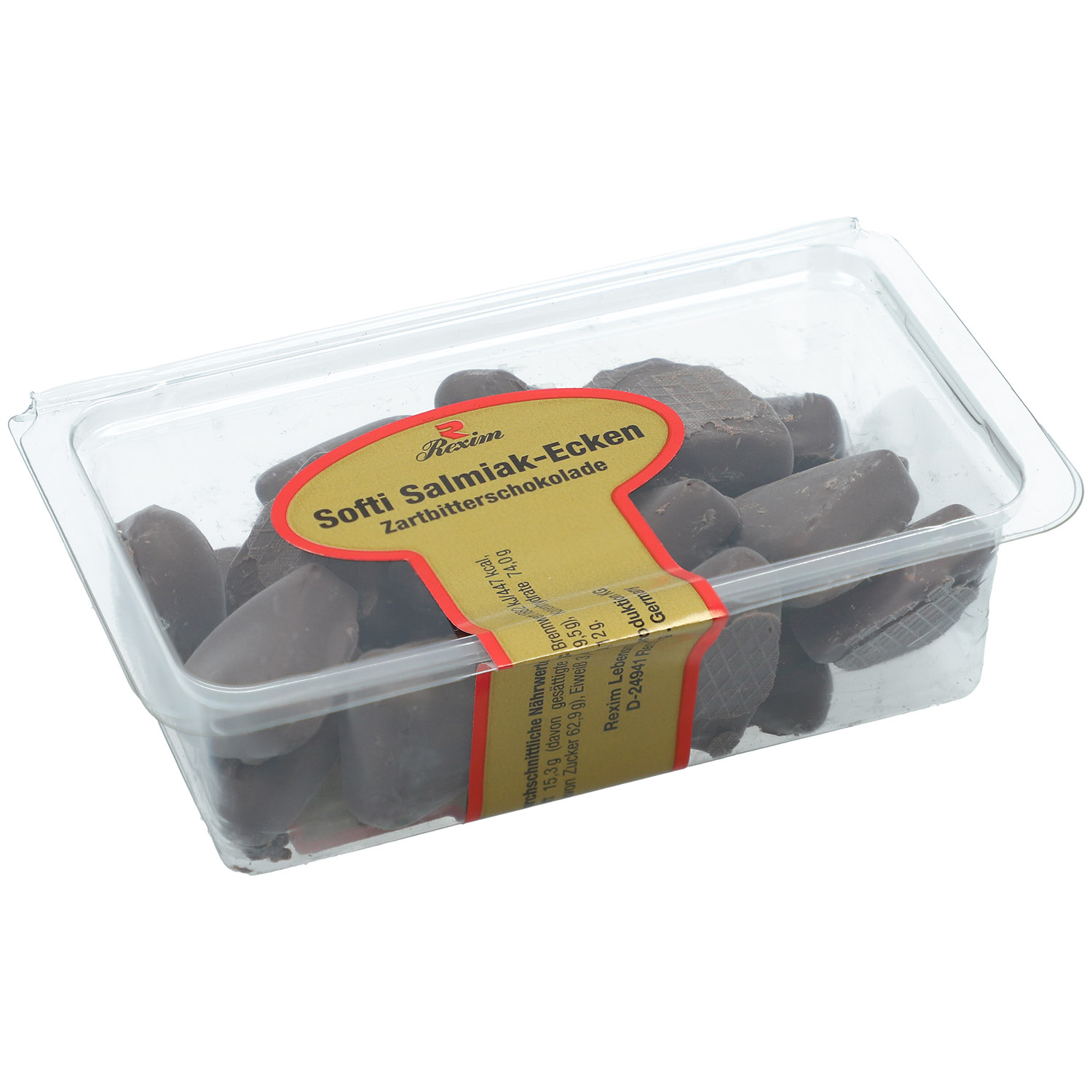 Rexim Softi Salmiak-Ecken Zartbitter 125g
