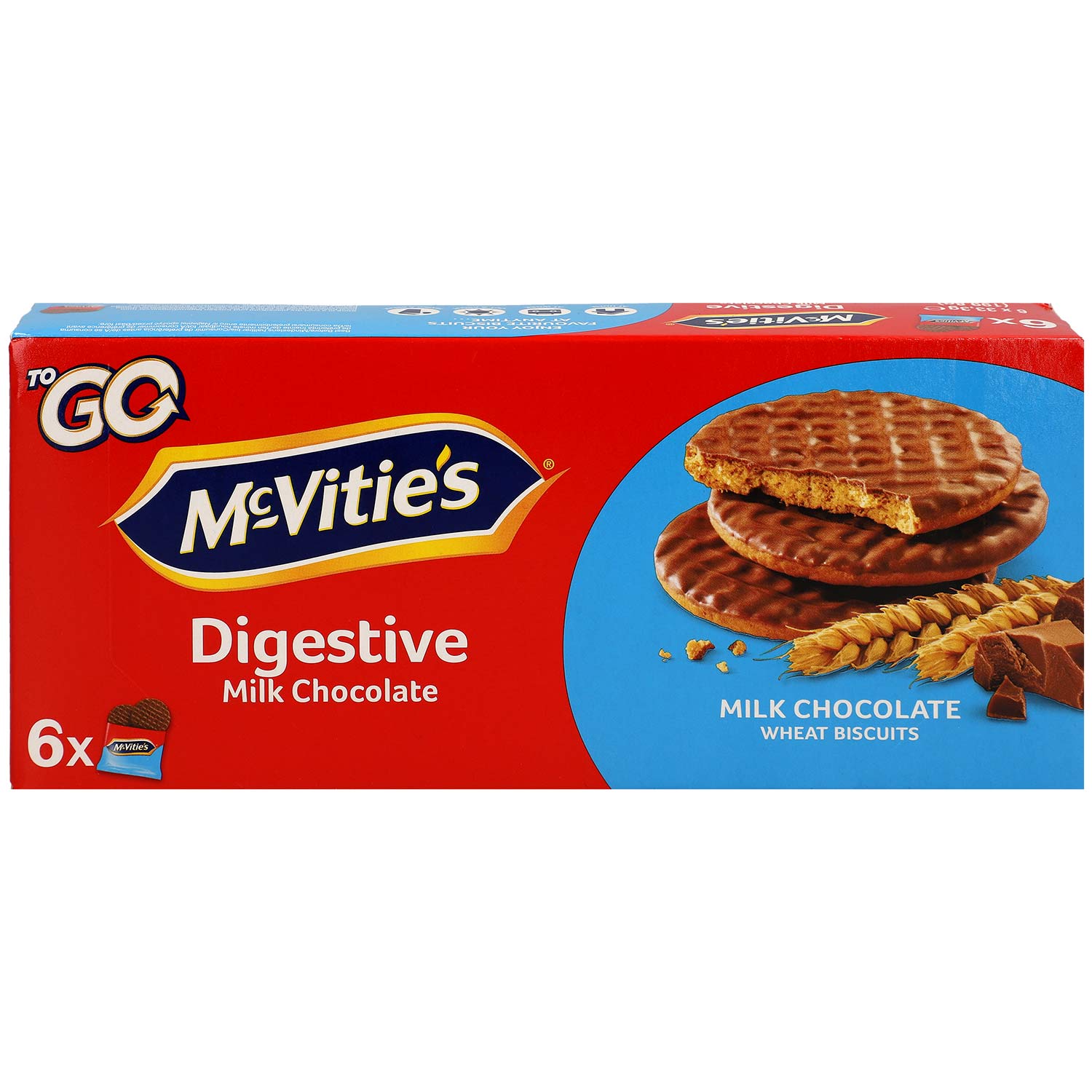 McVitie's Digestive Milk Chocolate 6x2er