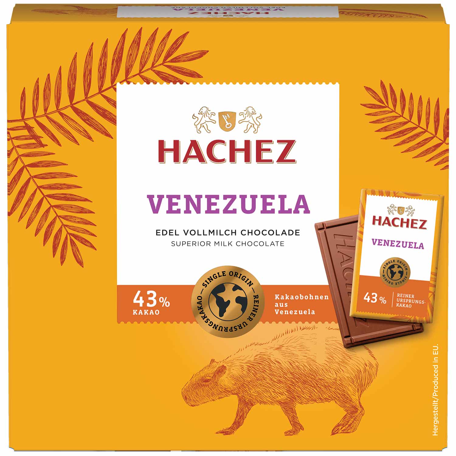 Hachez Venezuela 43% Kakao Täfelchen 165g