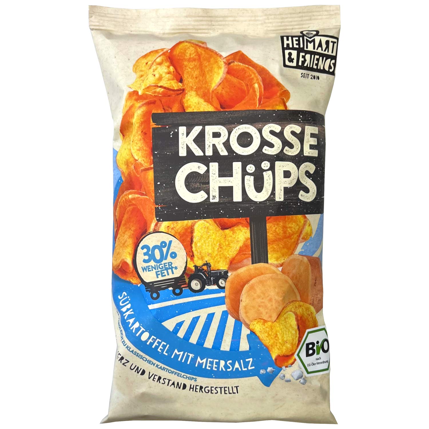HeiMart & Friends Krosse Chüps Bio Süßkartoffel mit Meersalz 60g