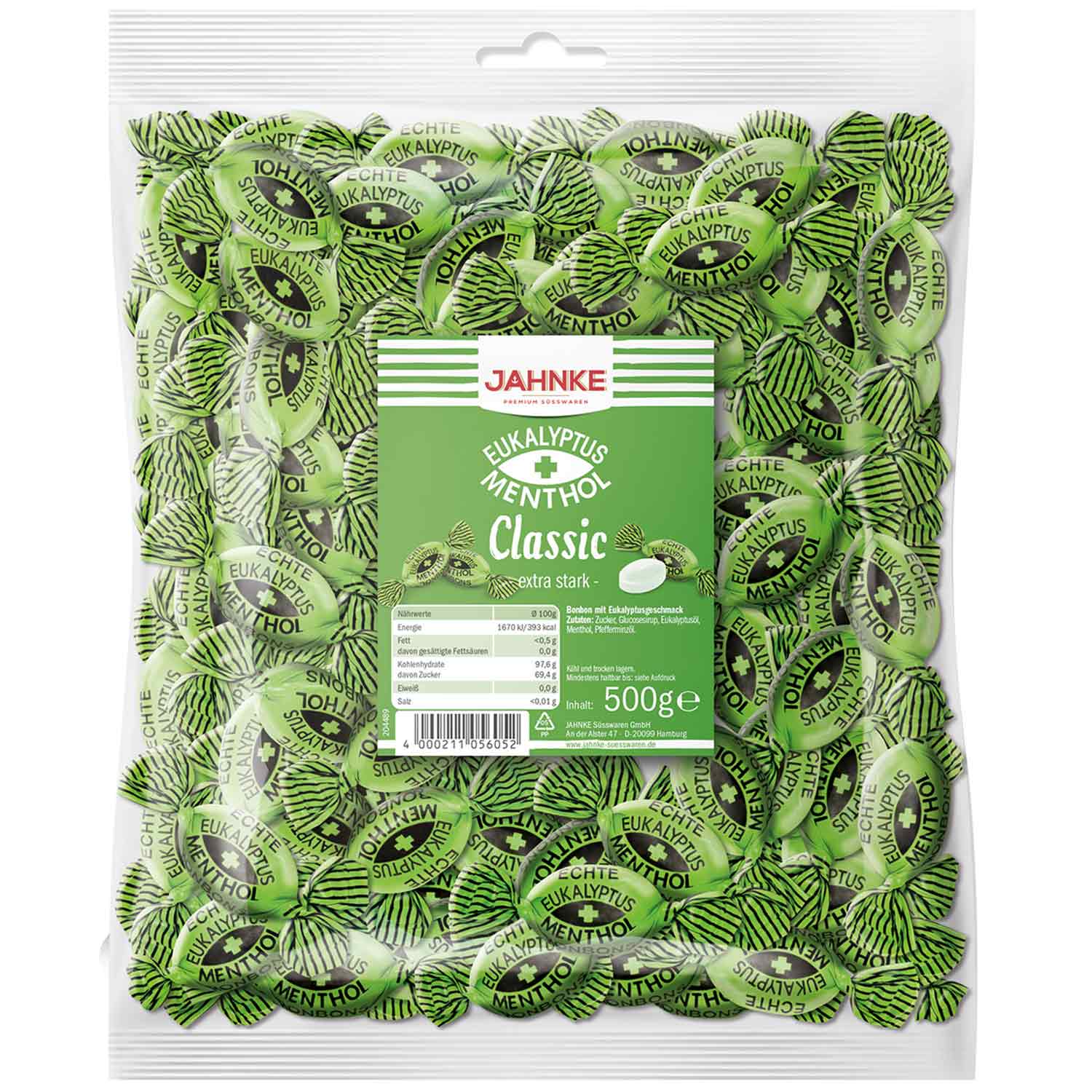 Jahnke Classic Eukalyptus + Menthol extra stark 500g