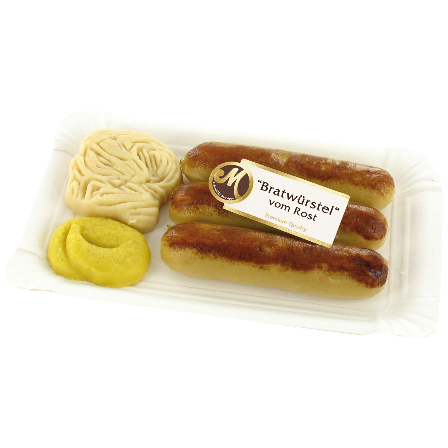 Odenwälder Edelmarzipan 'Rostbratwürste mit Kraut' 100g