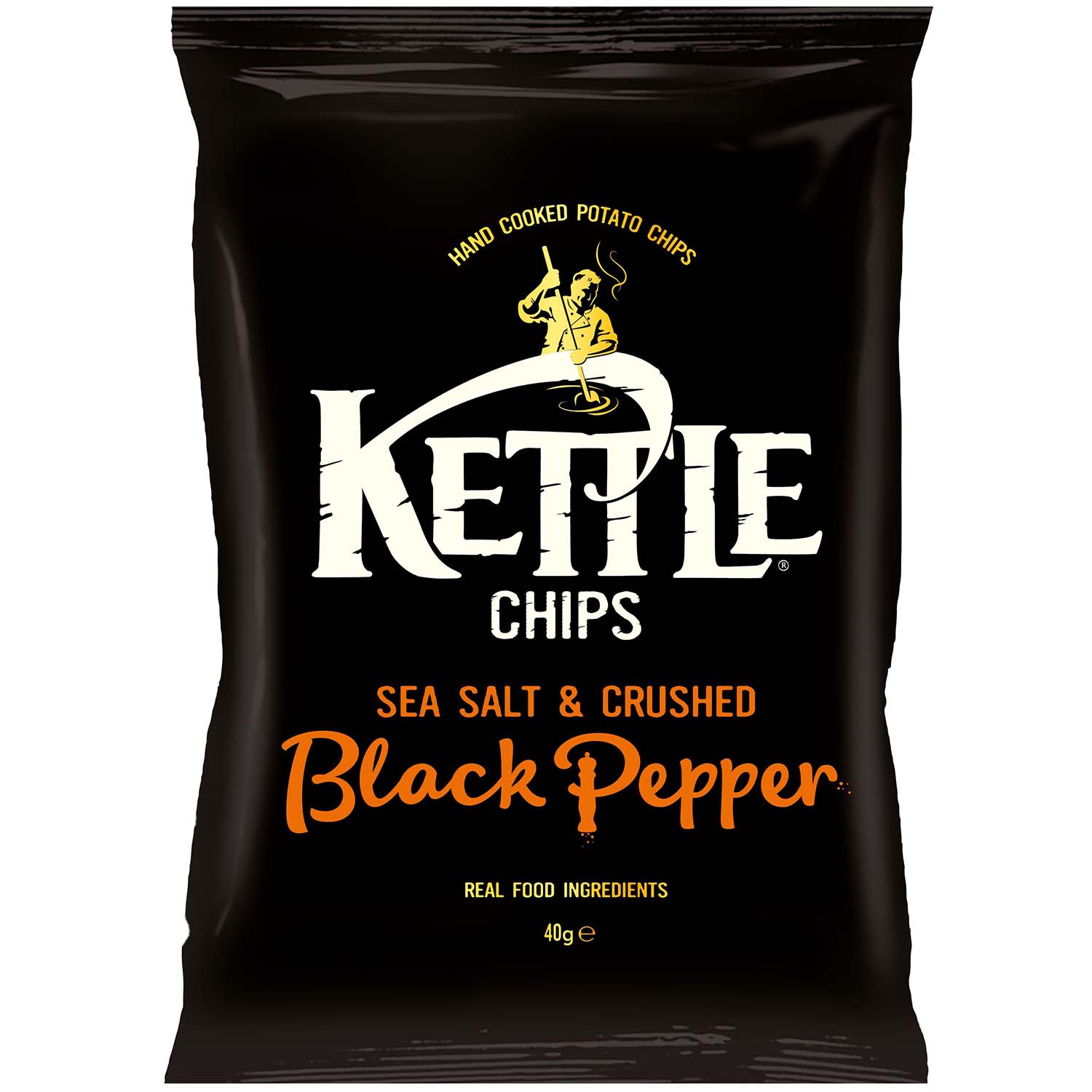 Kettle Chips Sea Salt & Crushed Black Pepper 40g