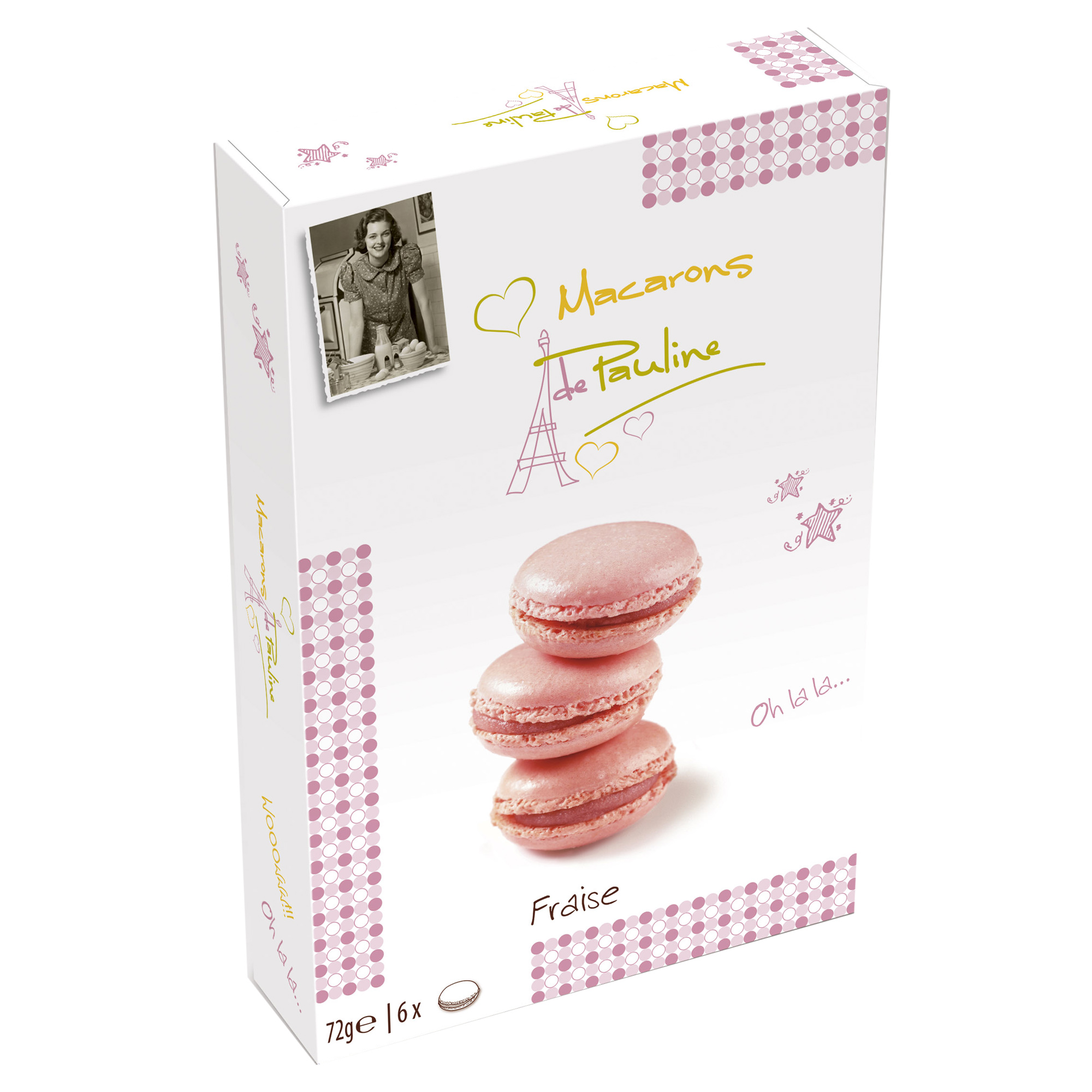 Macarons de Pauline Fraise 72g