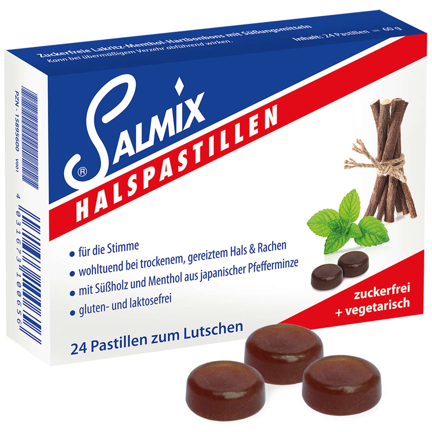 Salmix Halspastillen zuckerfrei 24er