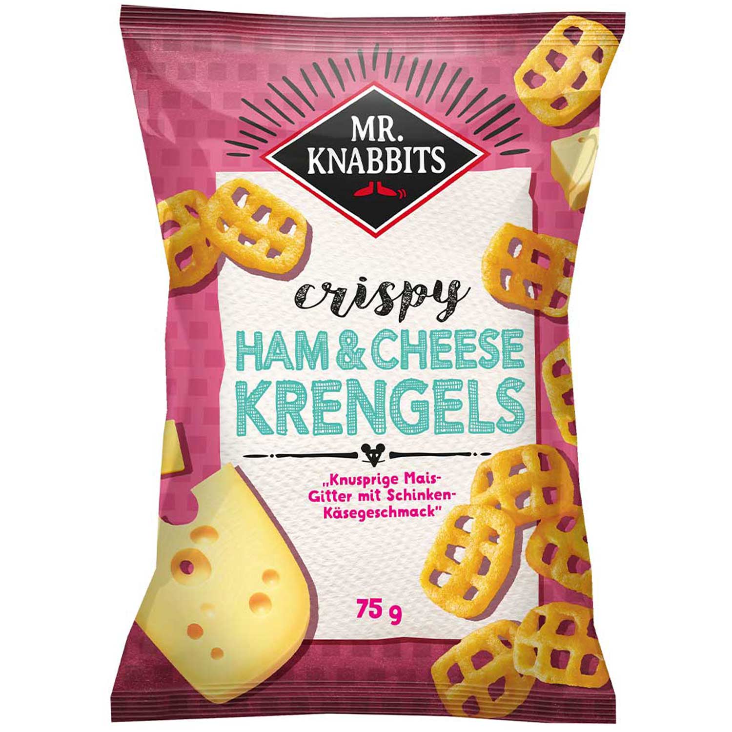 Mr. Knabbits Crispy Ham & Cheese Krengels 75g