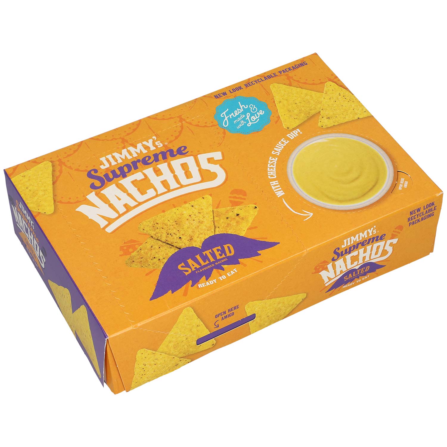 Jimmy's Supreme Nachos To Go Salted with Cheese Sauce Dip 200g