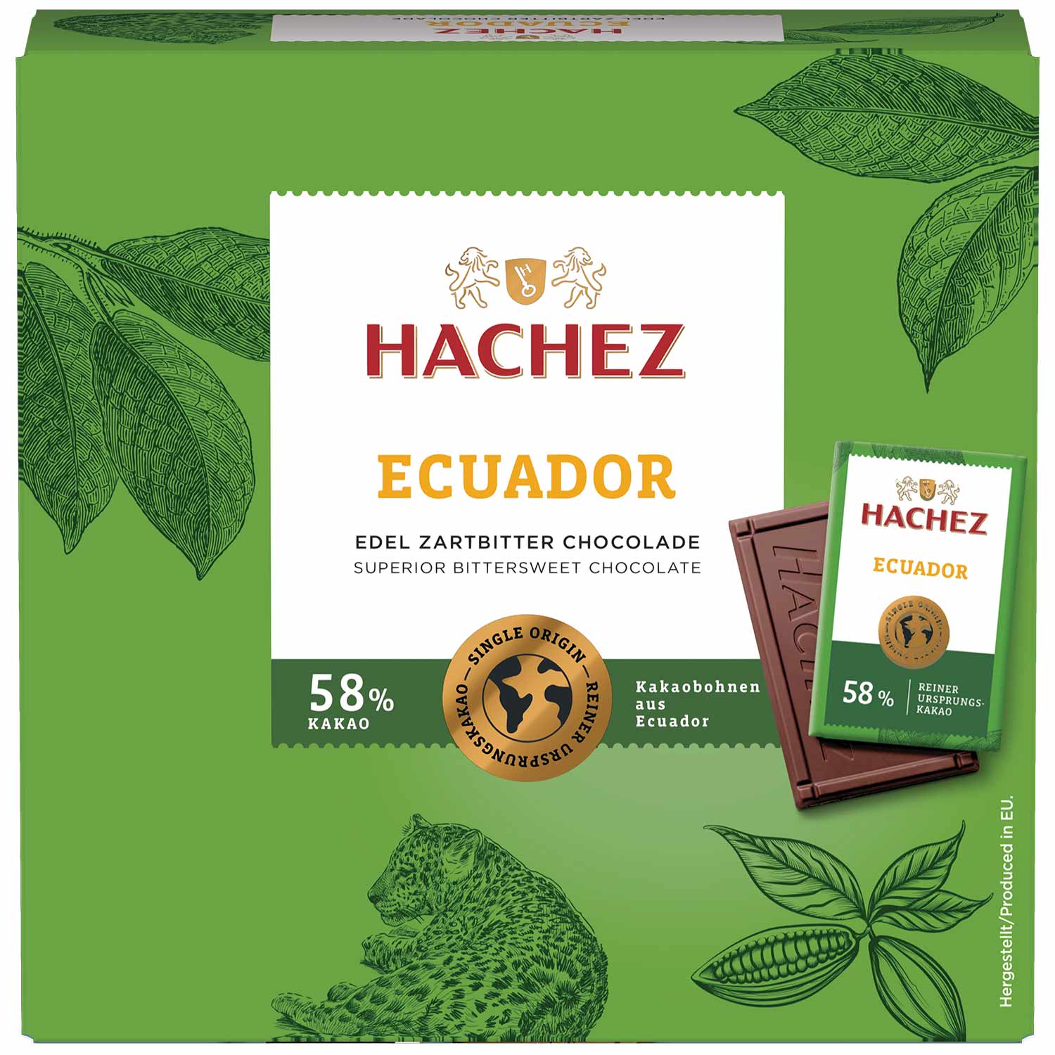Hachez Ecuador 58% Kakao Täfelchen 165g
