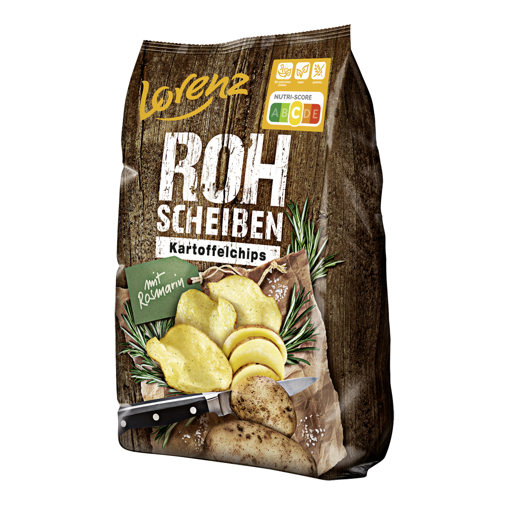 Lorenz Rohscheiben Kartoffelchips Rosmarin 120g